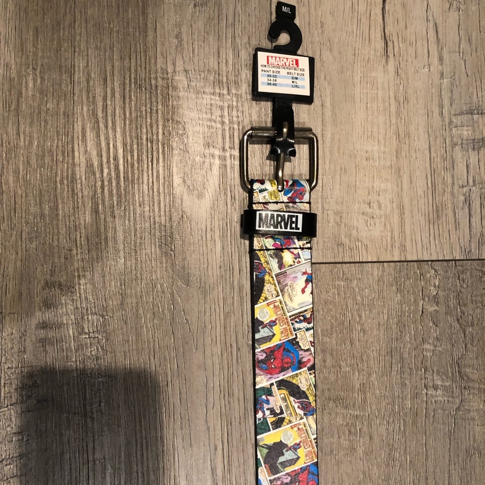 Marvel Multicolor Comic Strip Belt New with tags
